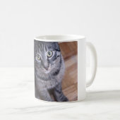 Entzückende graue Katze Kaffeetasse (VorderseiteRechts)
