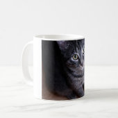 Entzückende graue Katze Kaffeetasse (Vorderseite Links)