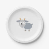 Entzückende graue Ziege Pappteller (Vorderseite)