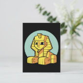 Entzückende große ägyptische Sphinx Postkarte (Stehend Vorderseite)