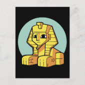 Entzückende große ägyptische Sphinx Postkarte (Vorderseite)