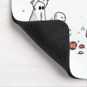 Entzückende Halloween-Strichmännchen-Szene Mousepad (Ecke)