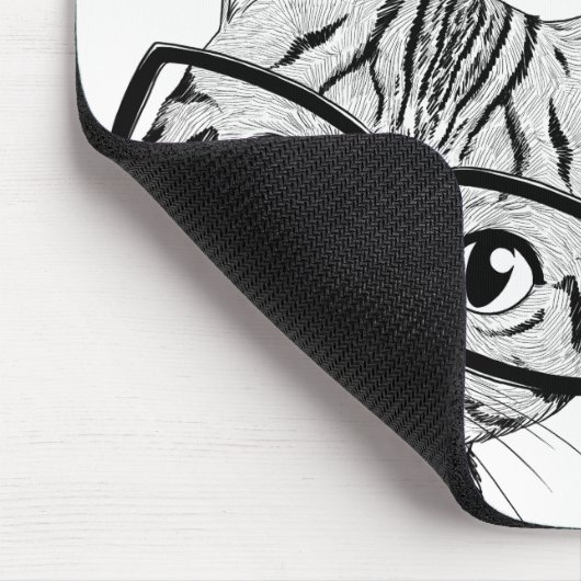 Entzückende Hand gezeichnete Nerdy Mousepad (Ecke)