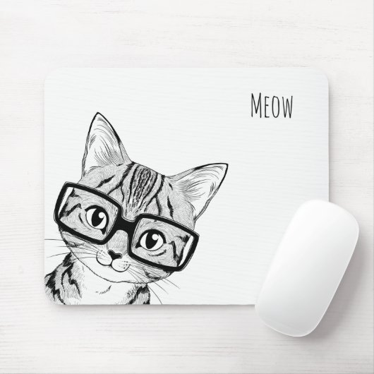 Entzückende Hand gezeichnete Nerdy Mousepad (Mit Mouse)