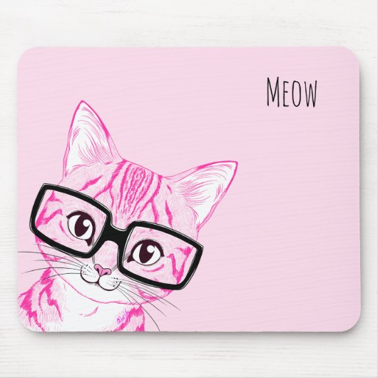 Entzückende Hand gezeichnete Nerdy Mousepad (Vorne)