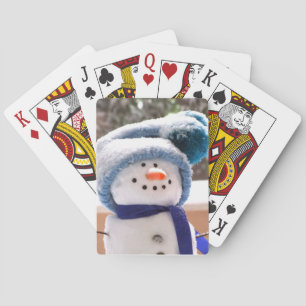 Entzückende handgefertigte Schneemann Spielkarten