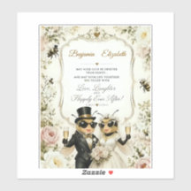 Entzückende Honigbienen, elegante florale Hochzeit