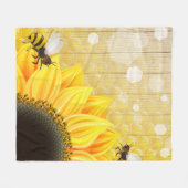 Entzückende Hummel-Biene Fleecedecke (Vorderseite (Horizontal))