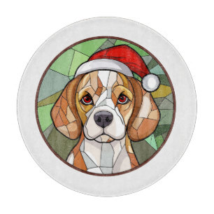 Entzückende Hundelust: Beagle Weihnachten Schneidebrett