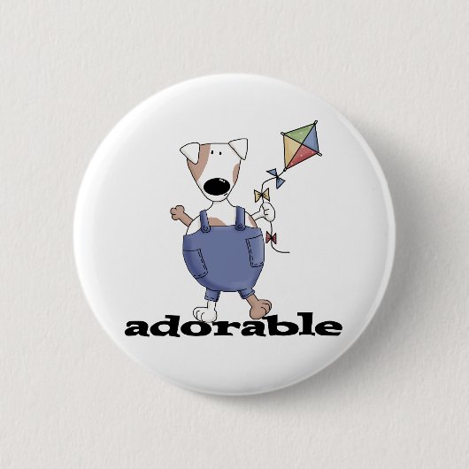 Entzückende Hundet-shirts und -geschenke Button (Vorderseite)
