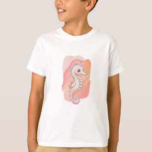 Entzückende Illustration eines Seepferdchens in Pa T-Shirt