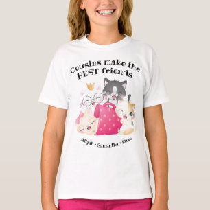 Entzückende Katzen Cousins sind die besten Freunde T-Shirt