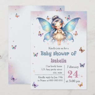 Entzückende kleine Feen-Baby-Party Einladung