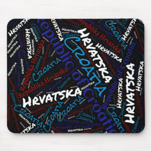 Entzückende kroatische Flaggenfarben Patriotisch Mousepad