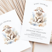 Entzückende Lamm-Baby-Shower-Einladungen