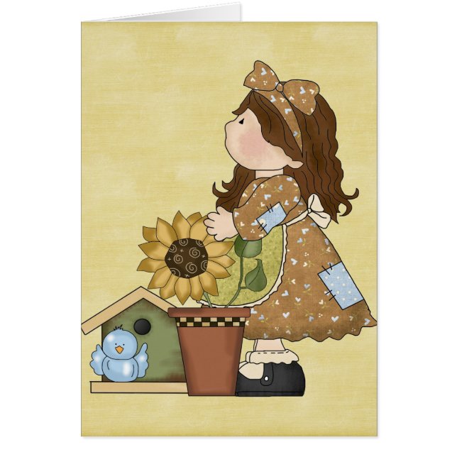 Entzückende Land-Puppe mit Sonnenblume (Vorne)