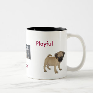 Entzückende, liebenswürdige, Playful Puggle Tasse