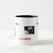 Entzückende, liebenswürdige, Playful Puggle Tasse (Mittel)