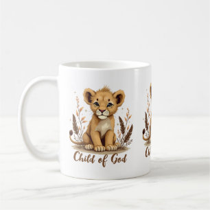 Entzückende Löwenjunge Christliche Kunst Glaubensz Kaffeetasse