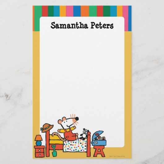 Entzückende Maisy in den roten Gesamten Briefpapier (Vorderseite)