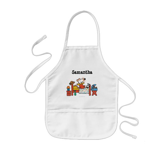 Entzückende Maisy in den roten Gesamten Kinderschürze (Vorne)