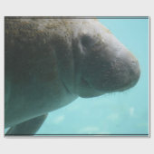 Entzückende Manatis-Schwimmen Geschenkpapier (Flach)