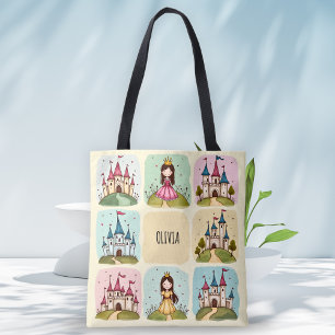 Entzückende Märchenschloss- & Prinzessinnen-Skizze Tasche