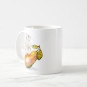 Entzückende Maus auf einer Birne Kaffeetasse (Vorderseite Links)