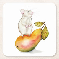 Entzückende Maus auf einer Birne