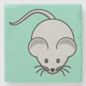 Entzückende Maus Steinuntersetzer (Vorderseite)