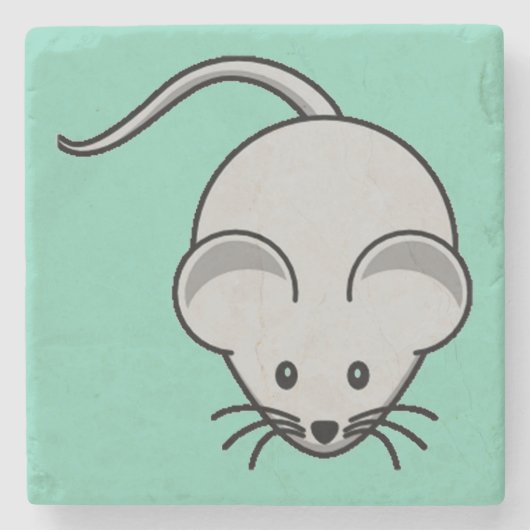 Entzückende Maus Steinuntersetzer (Vorderseite)