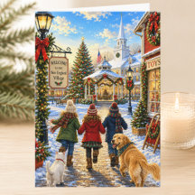 Entzückende New England-Weihnachtsferien Frohe Wei