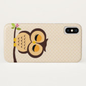 Entzückende orange Eule Case-Mate iPhone Hülle (Rückseite (Horizontal))