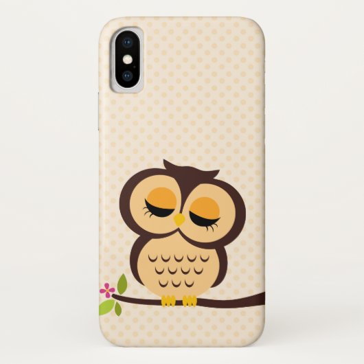 Entzückende orange Eule Case-Mate iPhone Hülle (Rückseite)