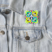 Entzückende Panda-Bärn-helle Farben Button (Beispiel)