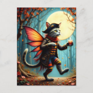 Entzückende Piraten-Kitty-Fee Postkarte
