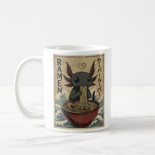 Entzückende Ramen Axolotl Nudeln Retro Japanische Kaffeetasse