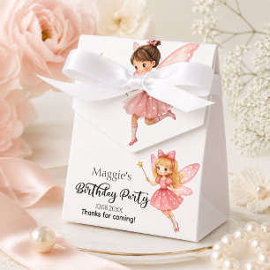 Entzückende rosa Feen Waldgeburtstagsfeier Geschenkschachtel