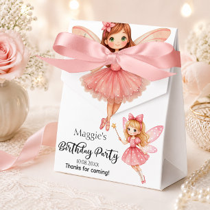 Entzückende rosa Feen Waldgeburtstagsfeier Geschenkschachtel