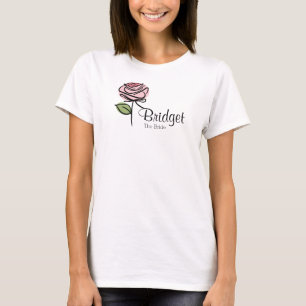 Entzückende Rosa Rosen Hochzeitsgesellschaft T-Shirt