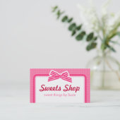 Entzückende rosa visitenkarte (Stehend Vorderseite)