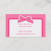 Entzückende rosa visitenkarte (Rückseite)