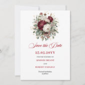 Entzückende Rosé-Burgunder-Gold Save The Date (Vorderseite)