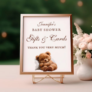 Entzückende Schlafende Teddybär Geschenke & Karten Poster