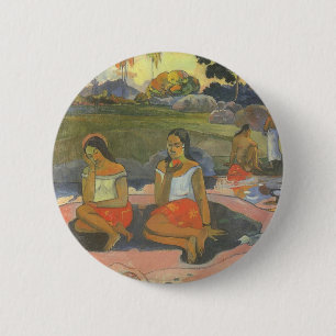 Entzückende Schläfrigkeit von Paul Gauguin, Vintag Button