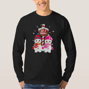 Entzückende Schneemänner Lass es schneien Grafik T-Shirt