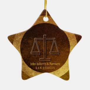 Entzückende Skalen des Rechtsanwalt-Geschenk- vo Keramikornament