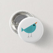 Entzückende skurrile Vogel-Natur-Kunst Button (Vorne & Hinten)