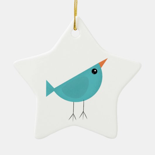 Entzückende skurrile Vogel-Natur-Kunst Keramik Ornament (Vorne)