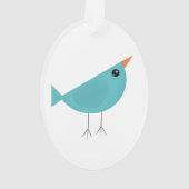 Entzückende skurrile Vogel-Natur-Kunst Ornament (Rückseite)